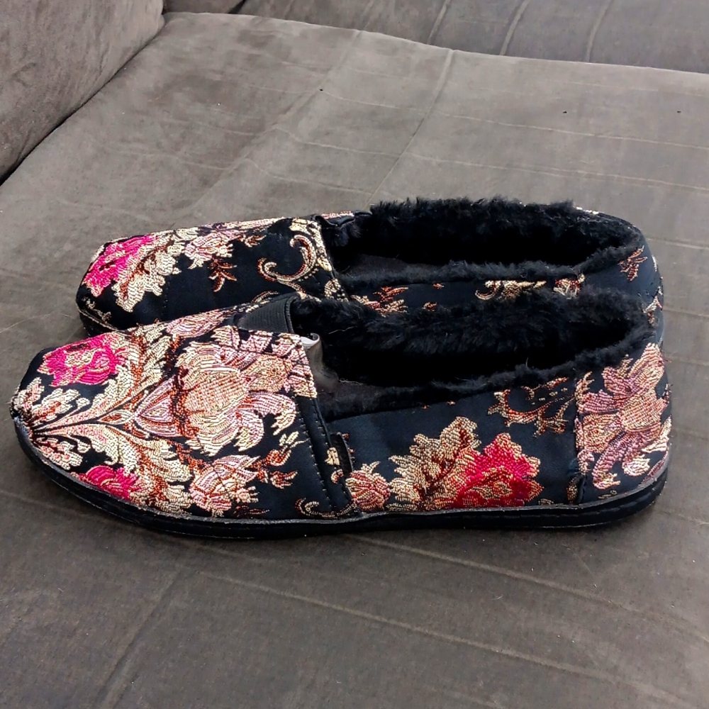 Toms Womens Alpargata Satin Brocade Leather Wrap SZ w9